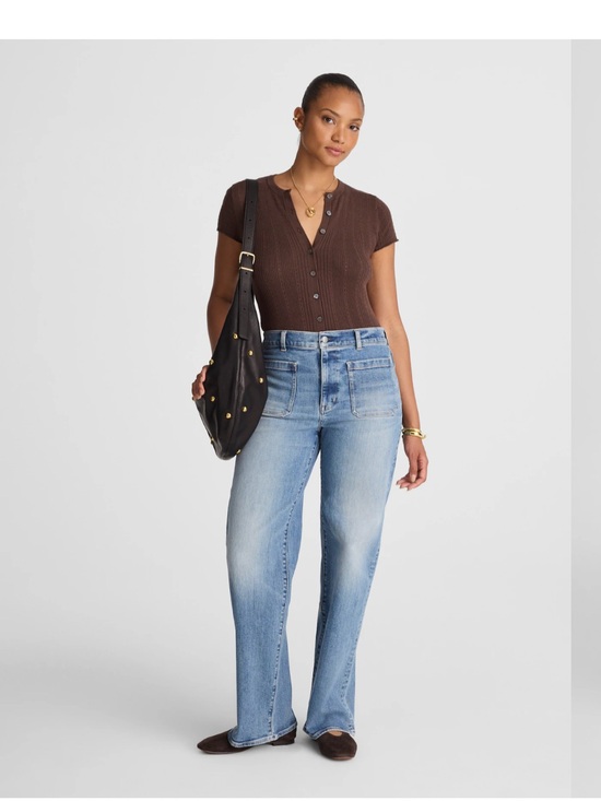 Madewell Denim - Madewell Emmett Wide-Leg Full Length Jean Women’s Size 28 NEW Atlin Wash